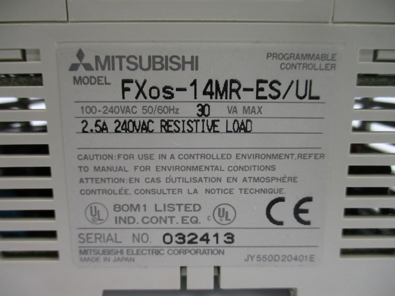 MITSUBISHI FX0S-14MR-ES 100-240VAC 2.5A NSNP