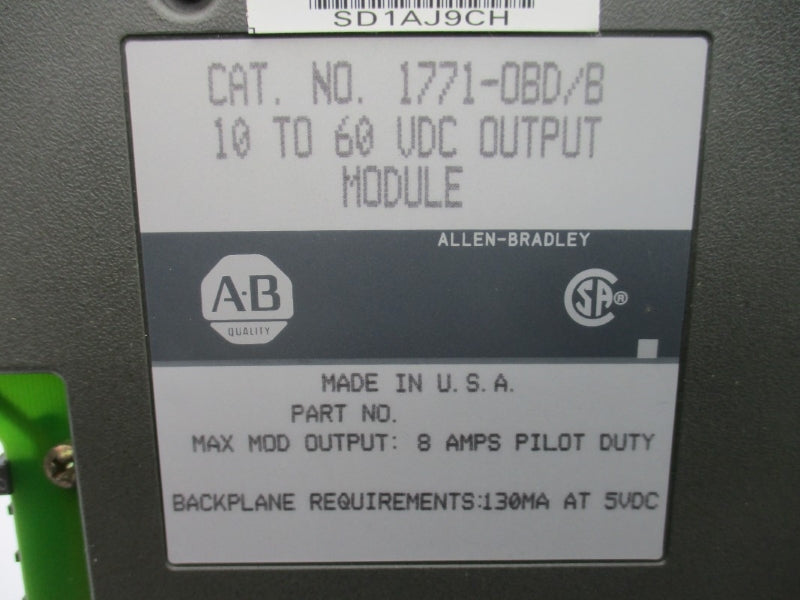 ALLEN BRADLEY 1771-OBD SER. B 10-60VDC 8A NSNP