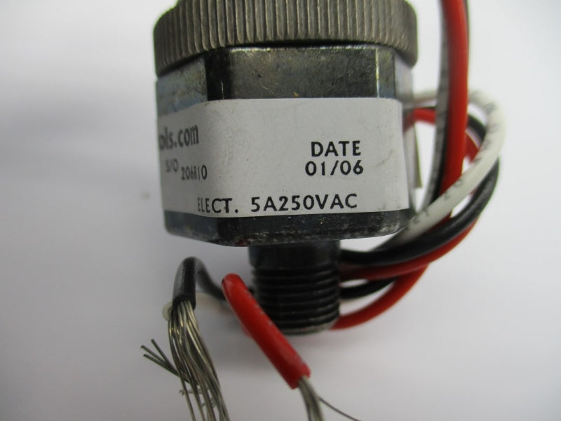 WHITMAN CONTROLS P119V-3H-K52L 250VAC 5A NSNP
