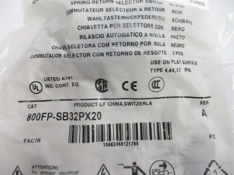 ALLEN BRADLEY 800FP-SB32PX20 SER. A NSMP