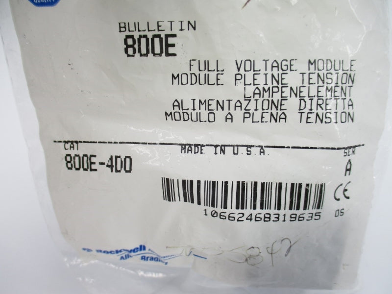 ALLEN BRADLEY 800E-4D0 SER. A NSMP