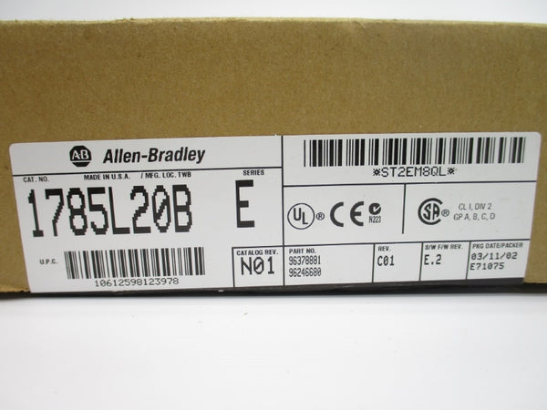 ALLEN BRADLEY 1785-L20B SER. E F/W E.2 5VDC 2.3A NSMP