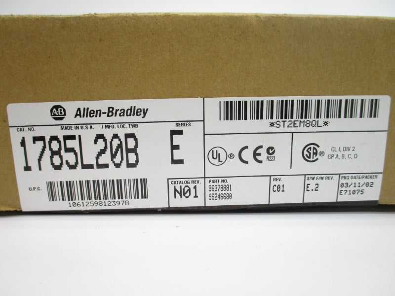 ALLEN BRADLEY 1785-L20B SER. E F/W E.2 5VDC 2.3A NSMP