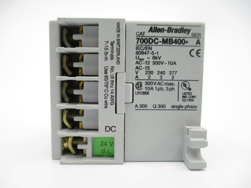 ALLEN BRADLEY 700DC-MB400D24S SER. A 24VDC 10A (WH) NSMP