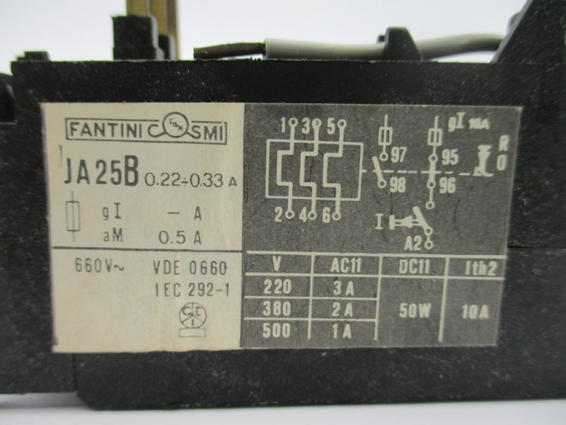 FANTINI COSMI JA25B 660VAC 0.22-0.33A NSNP