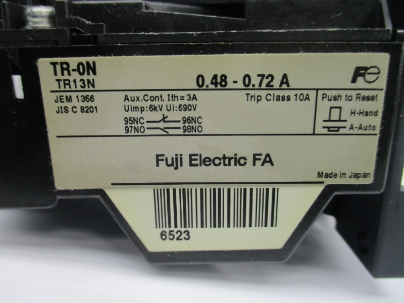 FUJI ELECTRIC TR-0N 690V 0.48-0.72A NSNP