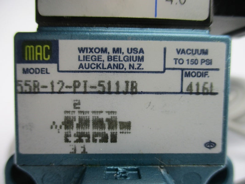 MAC 55B-12-PI-511JB 24VDC 150PSI NSNP