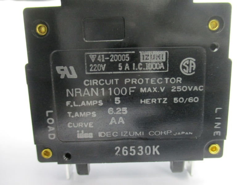 IDEC NRAN1100F5AAA 250VAC 5A NSNP