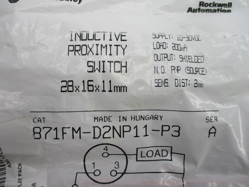 ALLEN BRADLEY 871FM-D2NP11-P3 SER. A 10-30VDC NSMP