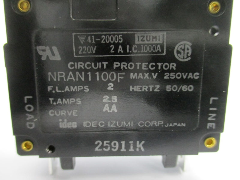 IDEC NRAN1100F2AAA 250VAC 2A NSMP
