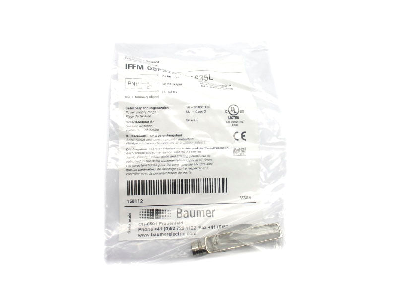 BAUMER ELECTRIC IFFM08P37A1/O1S35L 10-30VDC NSMP