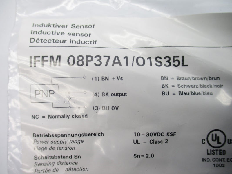 BAUMER ELECTRIC IFFM08P37A1/O1S35L 10-30VDC NSMP
