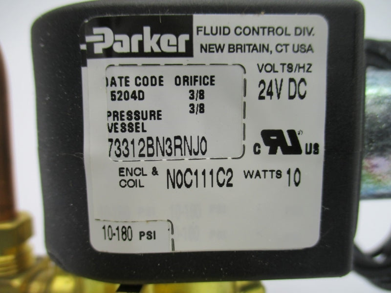 PARKER 73312BN3RNJ0NOC111C2 24VDC 10-180PSI 3/8" NSMP