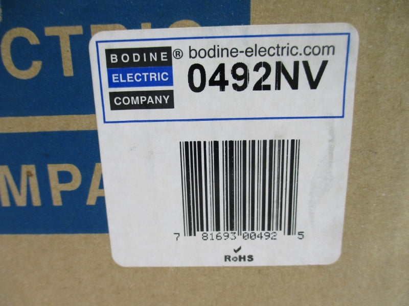 BODINE ELECTRIC 0492NV 34R4BFCI-3F 115V 1.0A NSMP