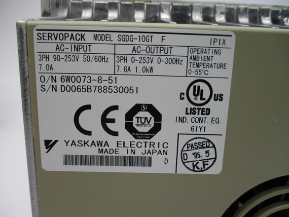 YASKAWA SGDG-10GT 90-253V 7.0A NSMP