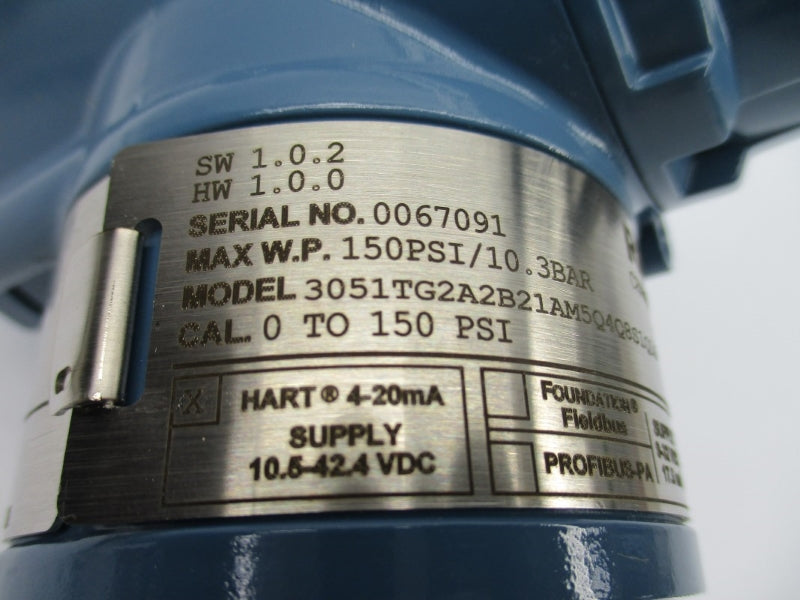 ROSEMOUNT 3051TG2A2B21AM5Q4Q8S1Q16 10.5-42.4VDC 150PSI NSNP