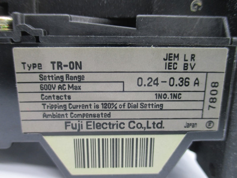 FUJI ELECTRIC TR-0N 600VAC 0.24-0.36A NSNP