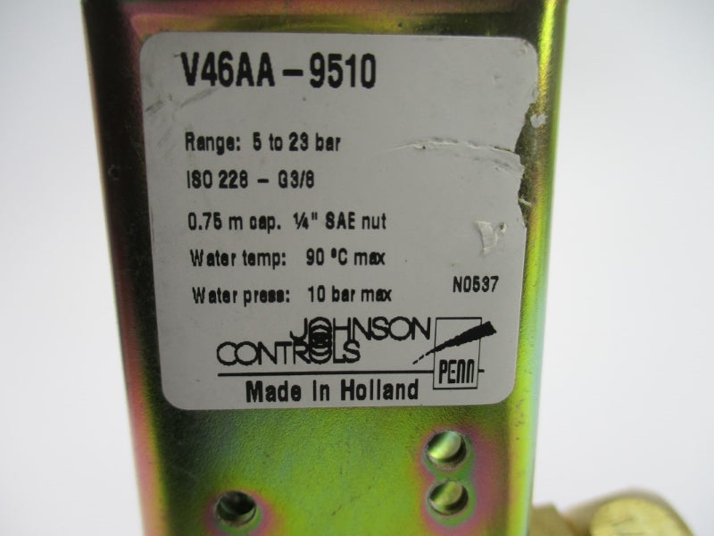 JOHNSON CONTROLS V46AA-9510 90'C 1/4" NSNP