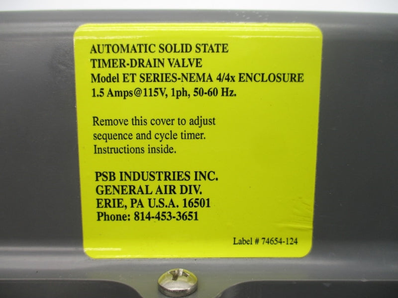 PSB INDUSTRIES MODEL ET SERIES 115V 1.5A NSNP