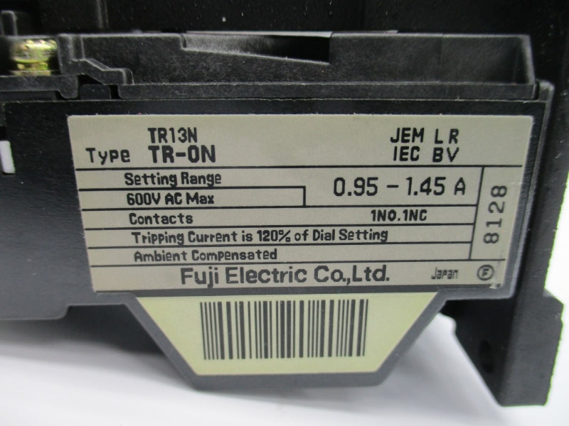 FUJI ELECTRIC TR0N 600VAC 0.95-1.45A NSNP