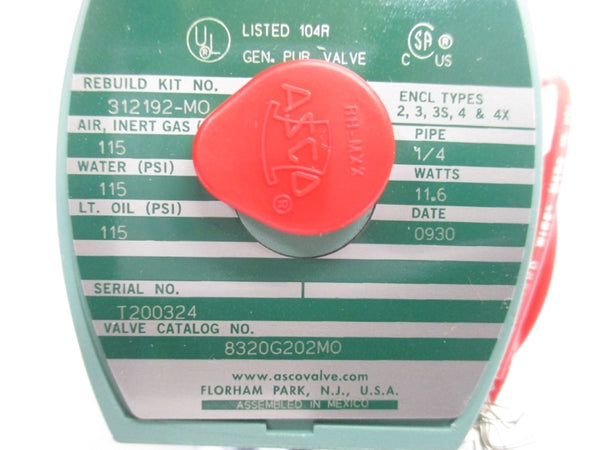 ASCO 8320G202M0 24VDC 115PSI 1/4" NSMP