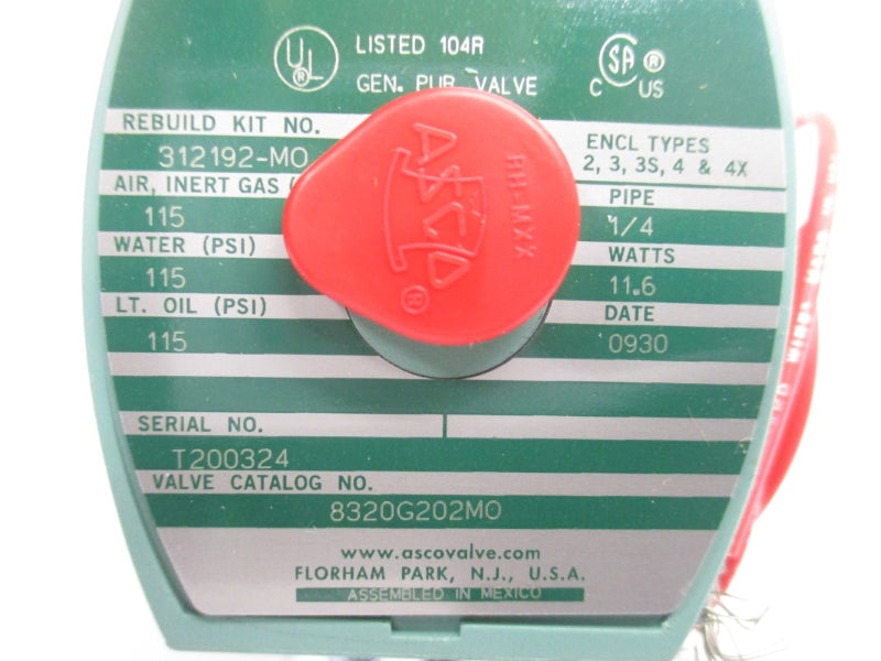 ASCO 8320G202M0 24VDC 115PSI 1/4" NSMP