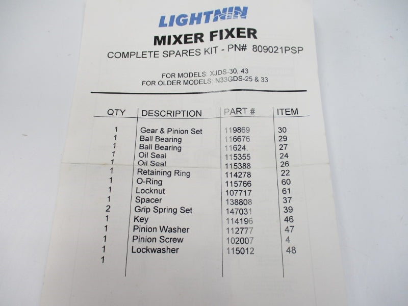 LIGHTNIN 809021PSP NSMP
