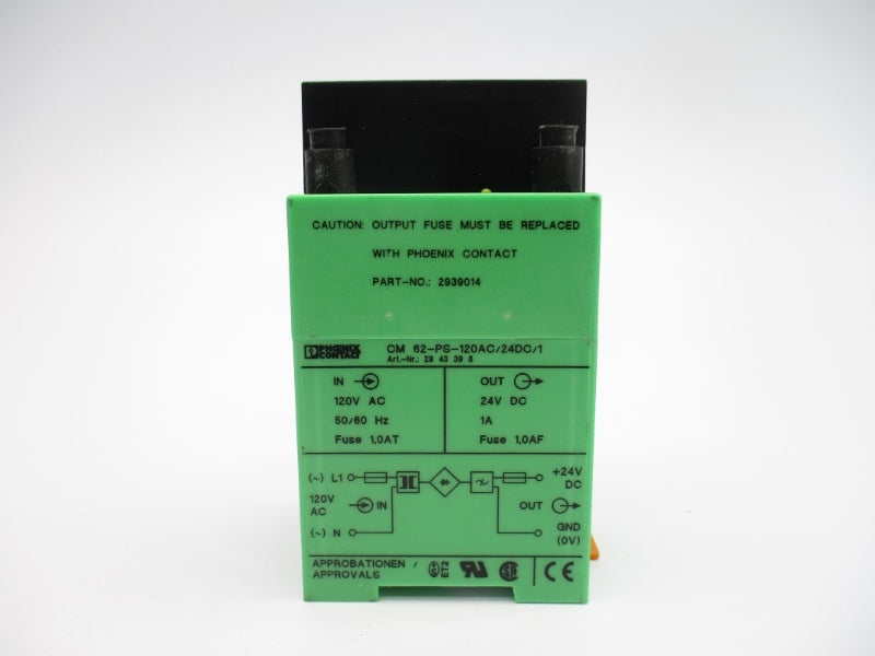 PHOENIX CONTACT CM62-PS-120AC/24DC/1 2939014 20VAC 1.0A NSNP