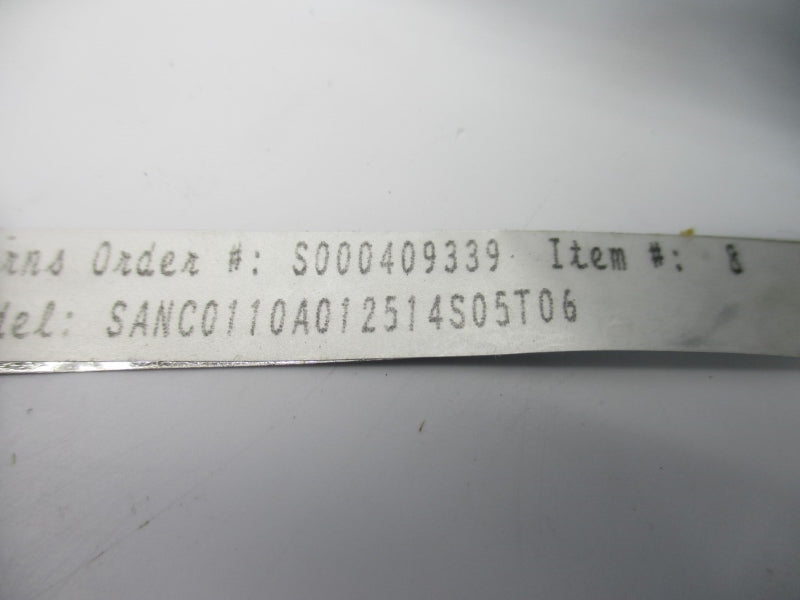 BURNS ENGINEERING SANC0110A012514S05T06 1000PSI -50'-+200'C NSNP