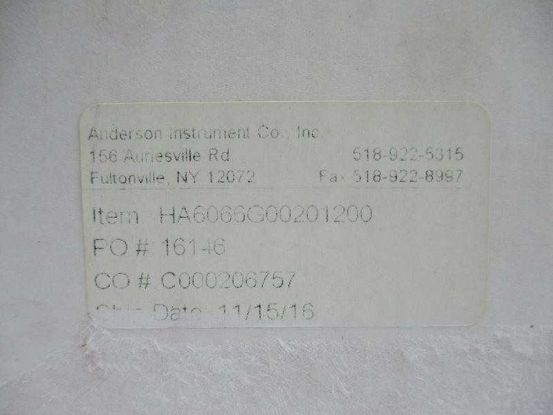 ANDERSON INSTRUMENTS HA6066G00201200 30VDC 0/30PSI NSMP