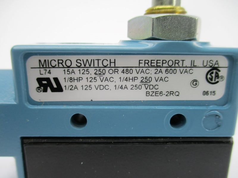 MICRO SWITCH BZE6-2RQ 600VAC 15A NSMP