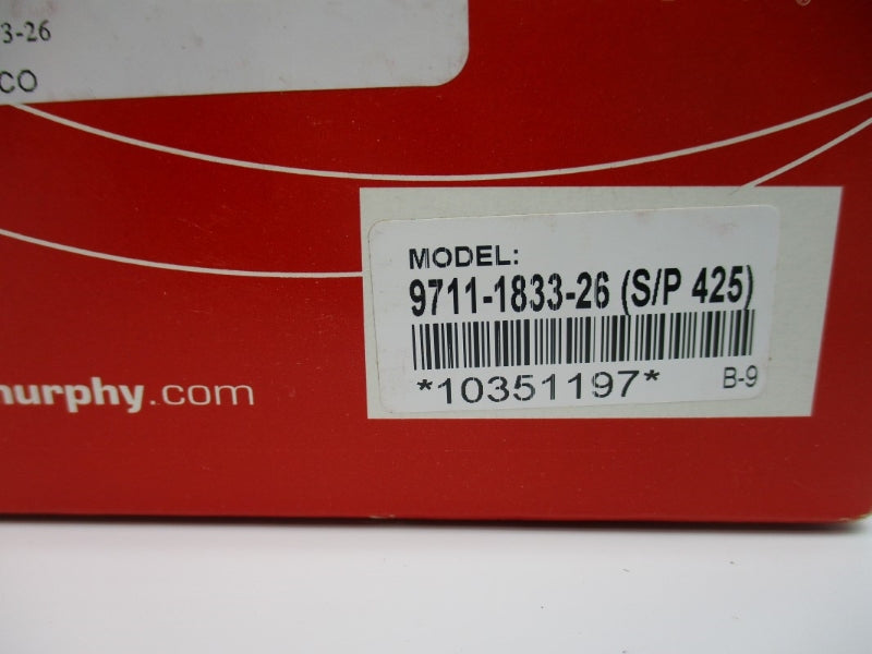 FW MURPHY 9711-1833-26 A25TEF-440-20-1/2-DO865 120VAC 4A 300'-440'F NSMP