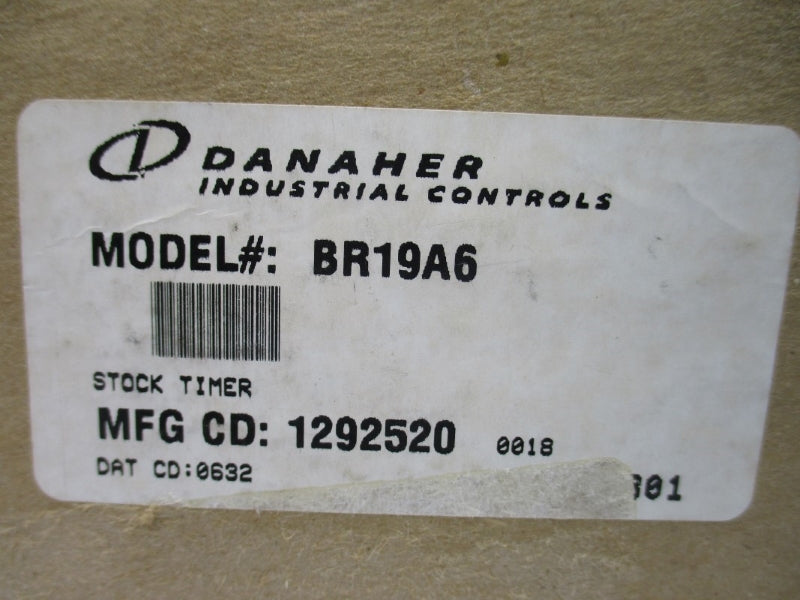 DANAHER CONTROLS BR19A6 120V 10A 0-30MIN NSMP