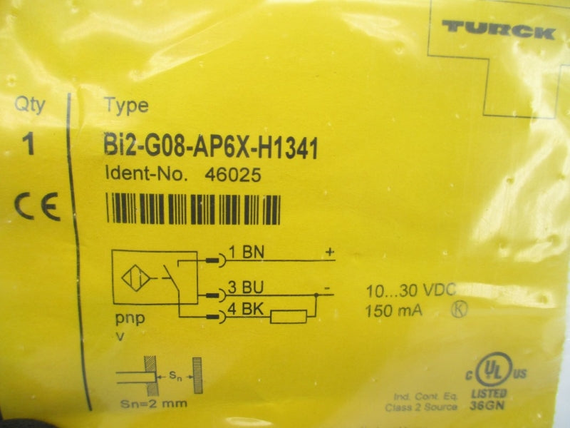 TURCK BI2-G08-AP6X-H1341 46025 10-30VDC NSMP