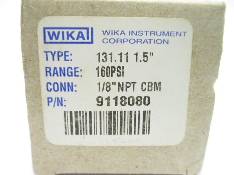 WIKA 9118080 131.11 160PSI 1.5" NSMP
