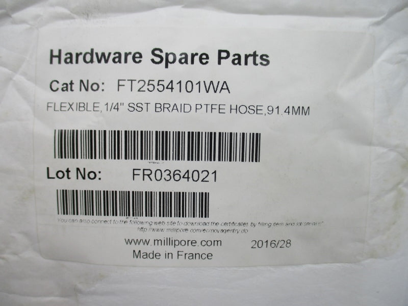 MILLIPORE FT2554101WA 1/4" NSMP