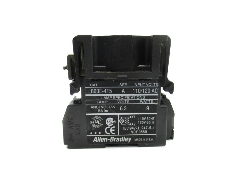 ALLEN BRADLEY 800E-4T5 SER. A 110/120VAC NSNP