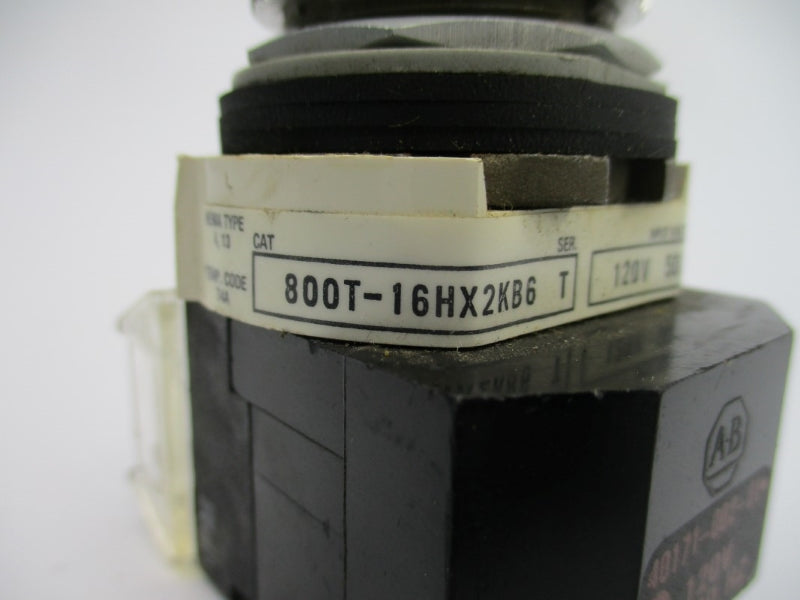 ALLEN BRADLEY 800T-16HX2KB6 (GREEN) SER. T 120V NSNP