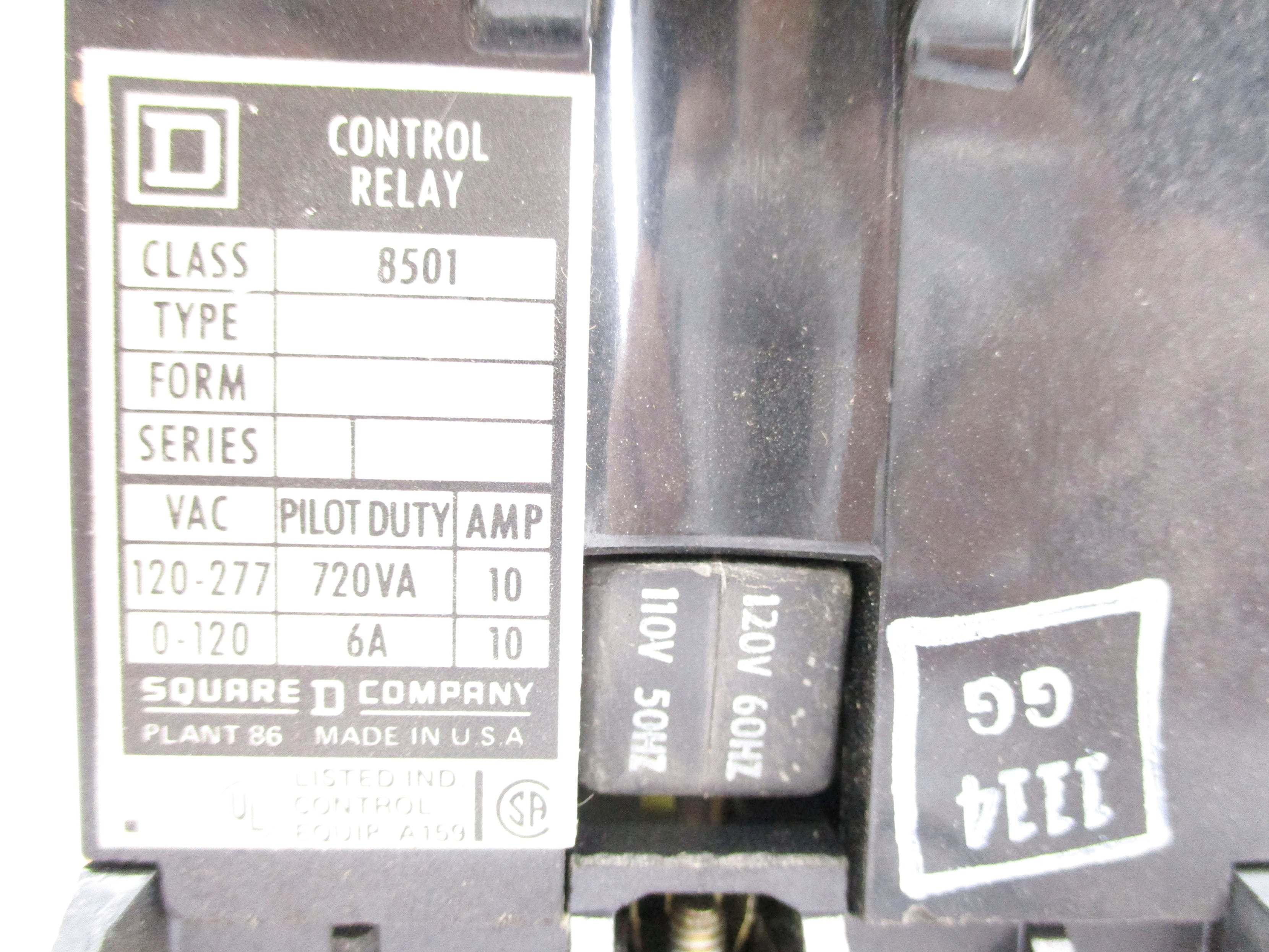SQUARE D 8501G080 SER. D 110/120V 10A NSNP