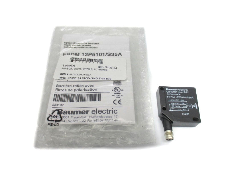 BAUMER ELECTRIC FPDM12P5101/S35A 10-30VDC NSMP