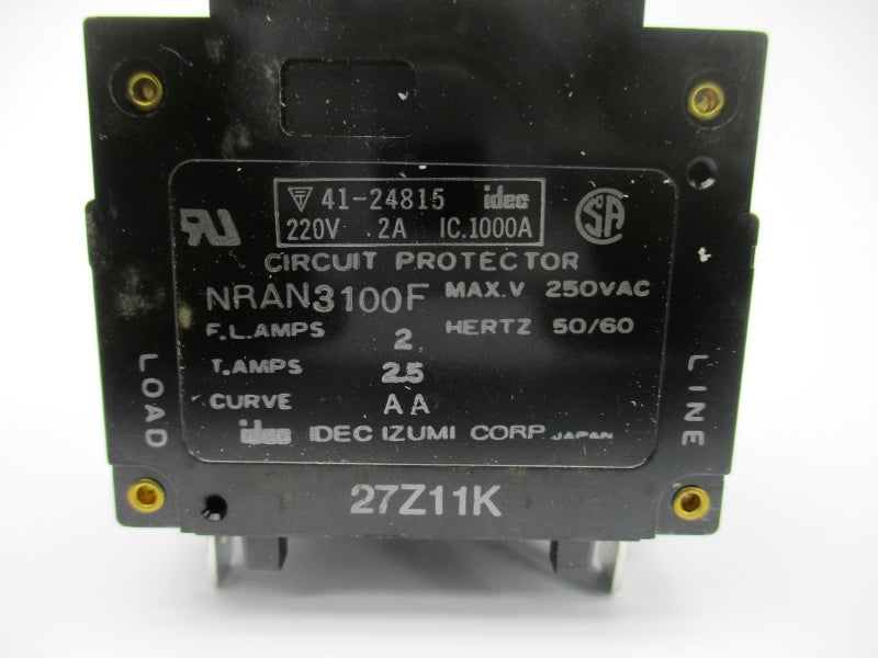 IDEC NRAN3100F2AAA 250VAC 2.5A NSMP