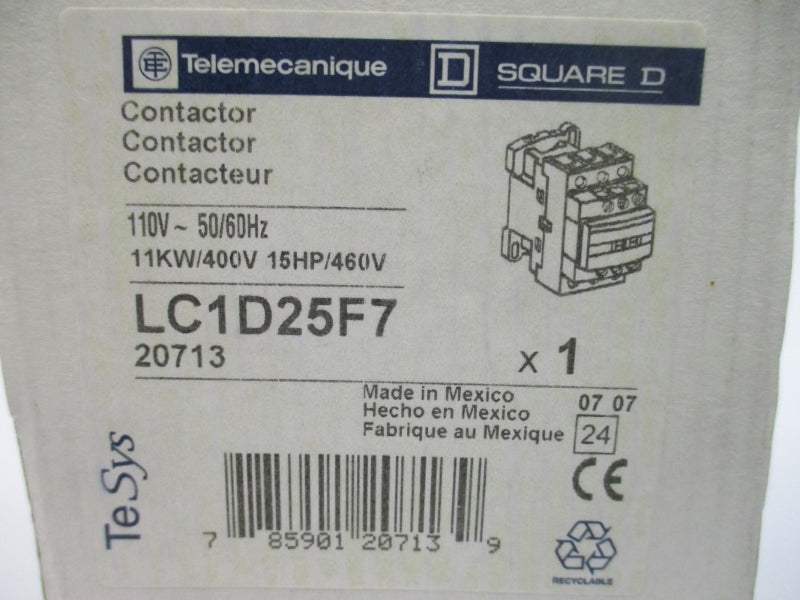 TELEMECANIQUE LC1D25F7 110V NSMP