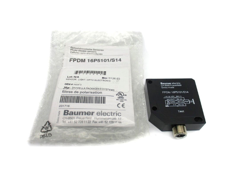 BAUMER ELECTRIC FPDM16P5101/S14 10-30VDC NSMP