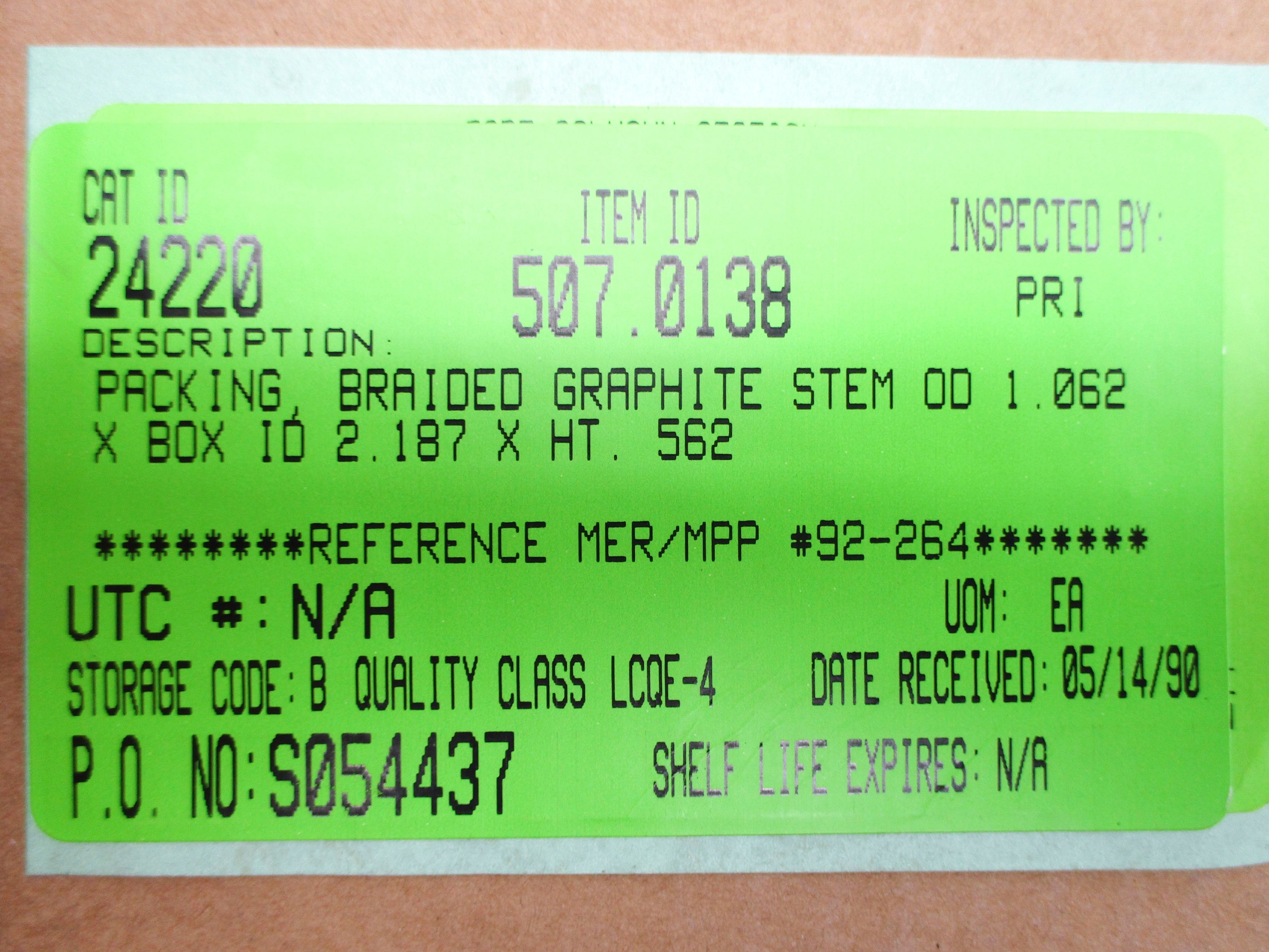 ZOLTEK 92-264 (PKG OF 7) NSMP