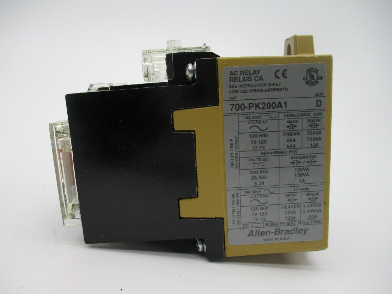 ALLEN BRADLEY 700-PK200A1 SER. D 110/115-120V (WH) NSMP