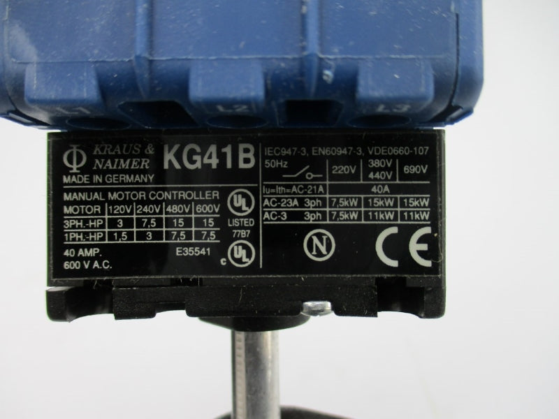 KRAUS & NAIMER KG41BK300-900VE 600VAC 40A NSMP