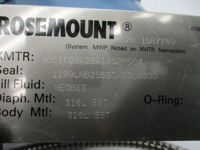 ROSEMOUNT 3051CD2A22A1AS2M5Q4 10.5-55VDC NSNP