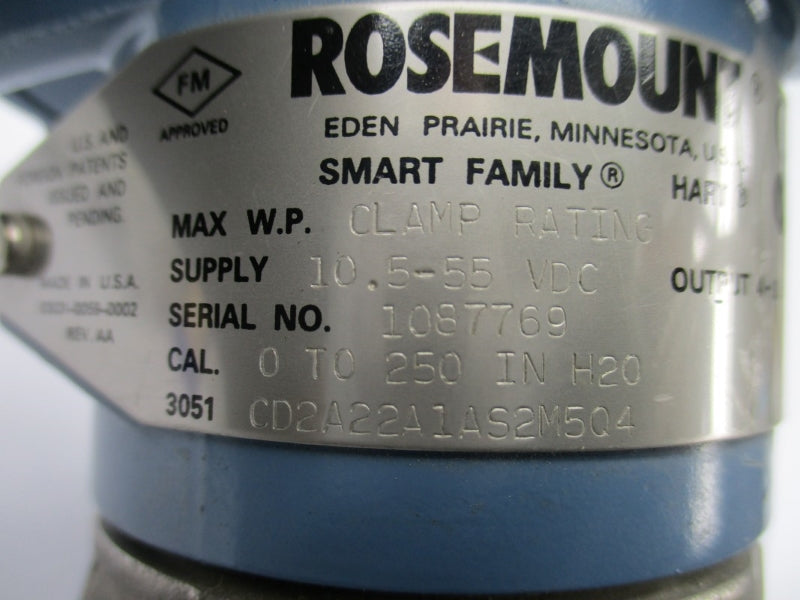 ROSEMOUNT 3051CD2A22A1AS2M5Q4 10.5-55VDC NSNP
