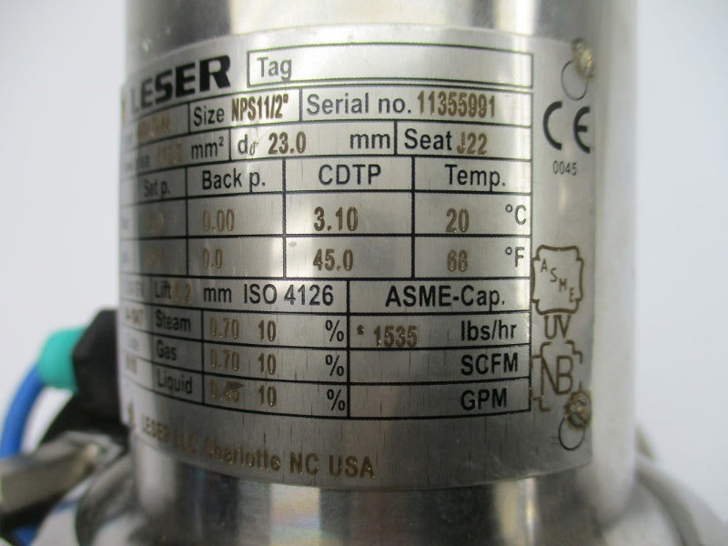 LESER 4884.8844 45.0PSI 1-1/2" NSNP
