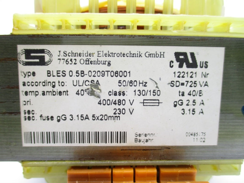 J.SCHNEIDER ELEKTROTECHNIK BLES0.5B-0209T06001 400/480V NSNP
